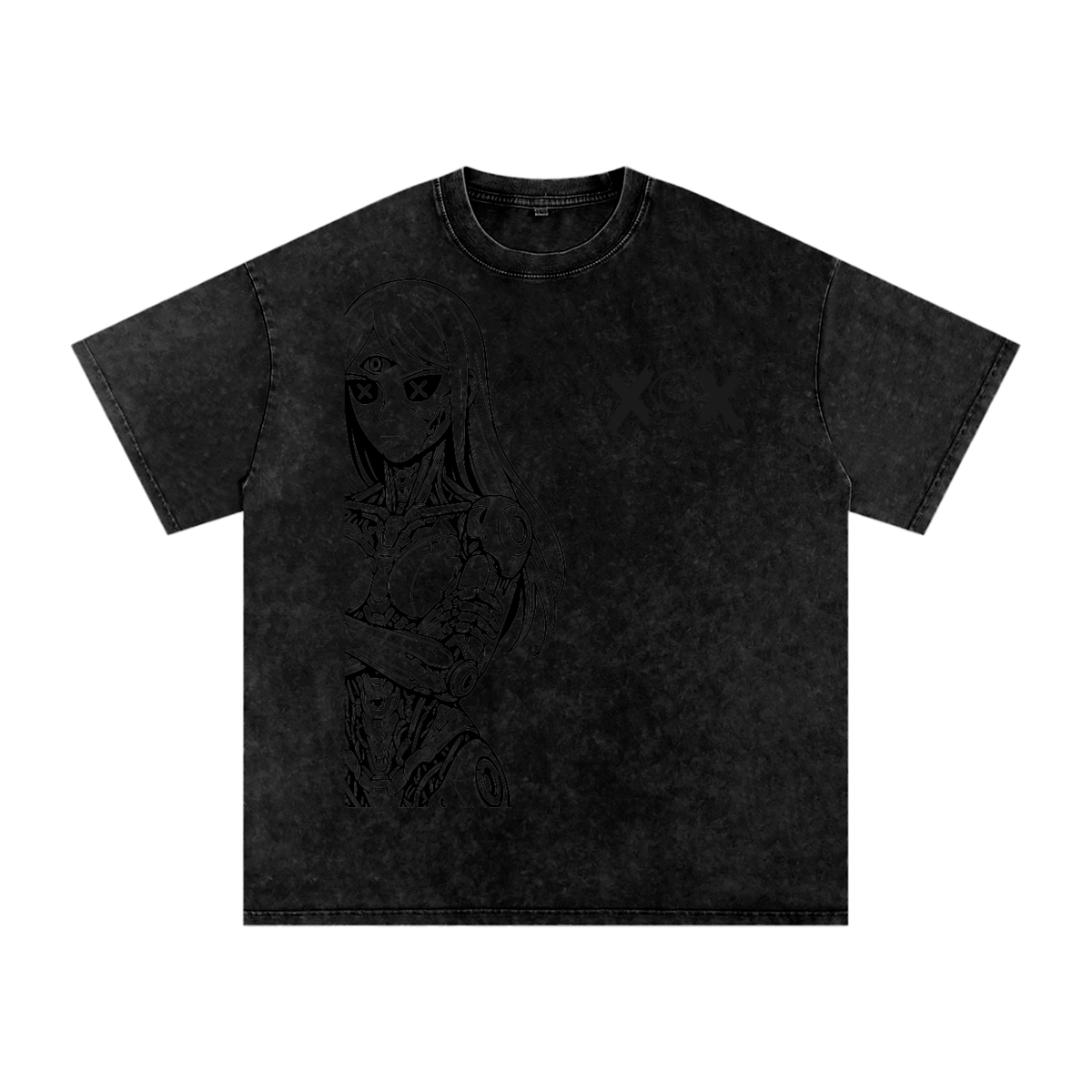 "ErF" Snow Washed Oversized Cotton T-Shirt