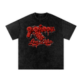 "Draco Love" Snow Washed Oversized Cotton T-Shirt