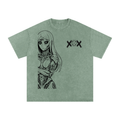 "ErF"  Snow Washed Oversized Cotton T-Shirt