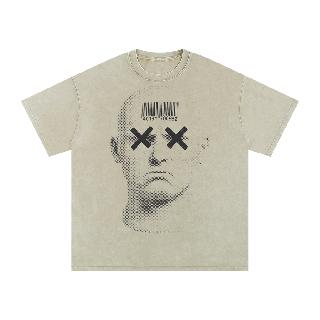 "NWO"  Snow Washed Oversized Cotton T-Shirt