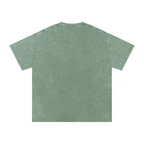"ErF"  Snow Washed Oversized Cotton T-Shirt